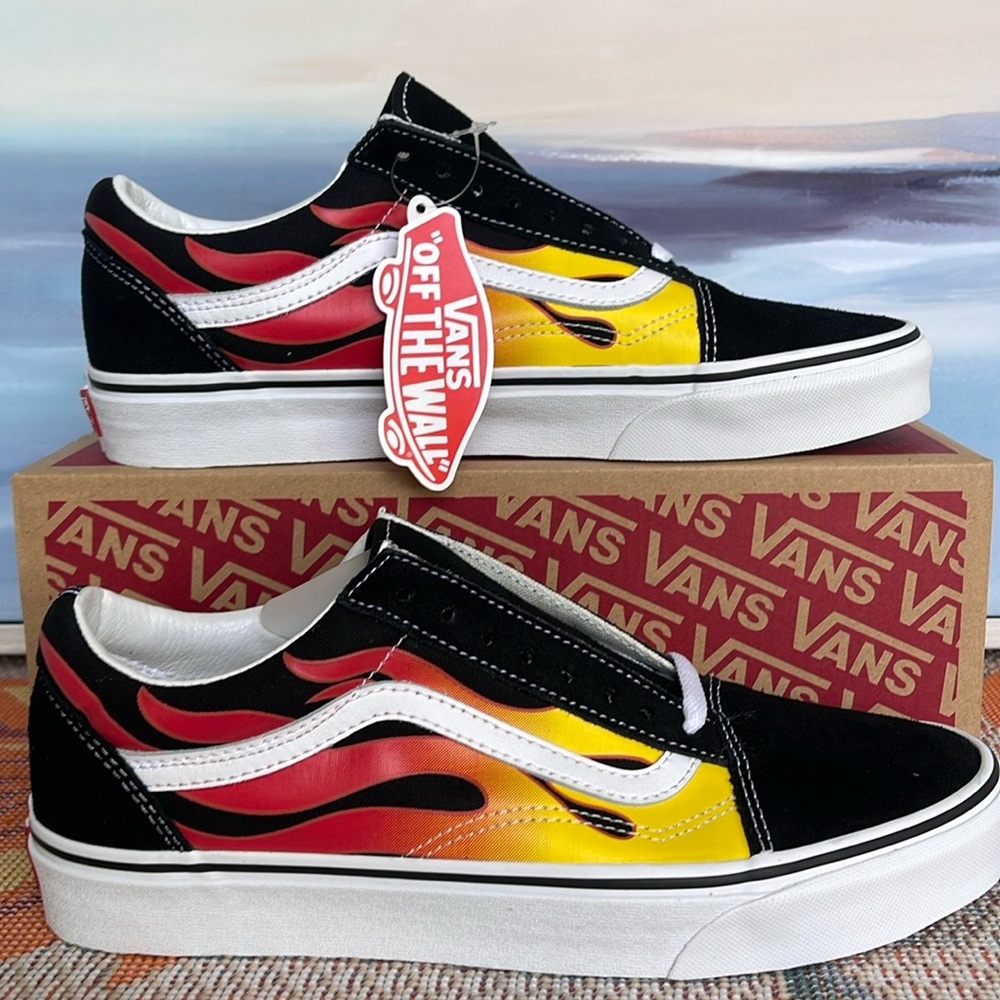 Vans WMNS Old Skool
(Flame) Black/Black/True White 
VN0A38G1PHN Sneakers - Picture 3 of 16